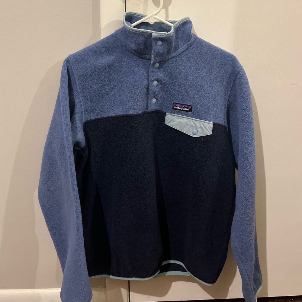 Patagonia Two-Tone Blue Fleece Pullover